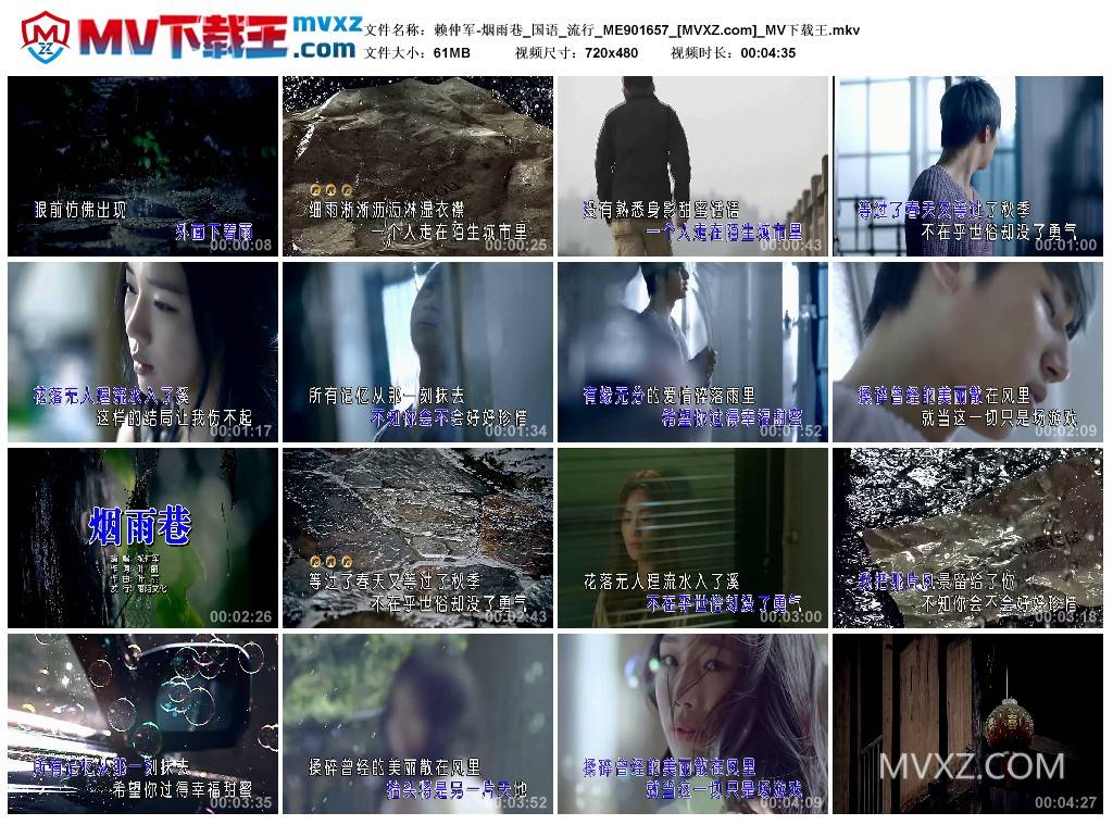 赖仲军-烟雨巷_国语_流行_ME901657